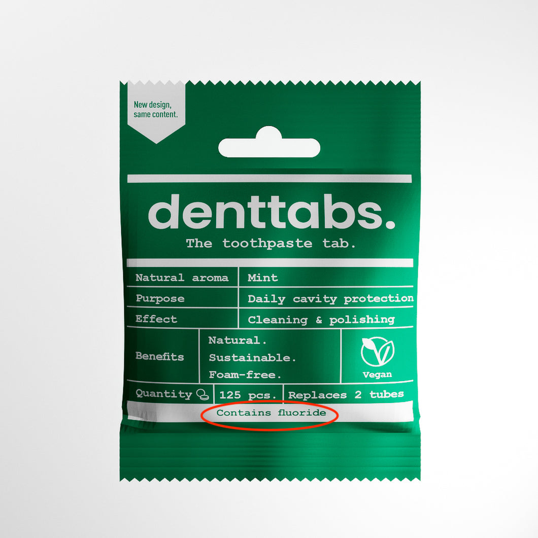 【Denttabs】德國天然護理牙膏錠(125錠 薄荷)