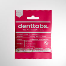 將圖片載入圖庫檢視器 【Denttabs】德國天然護理牙膏錠(125錠草莓)
